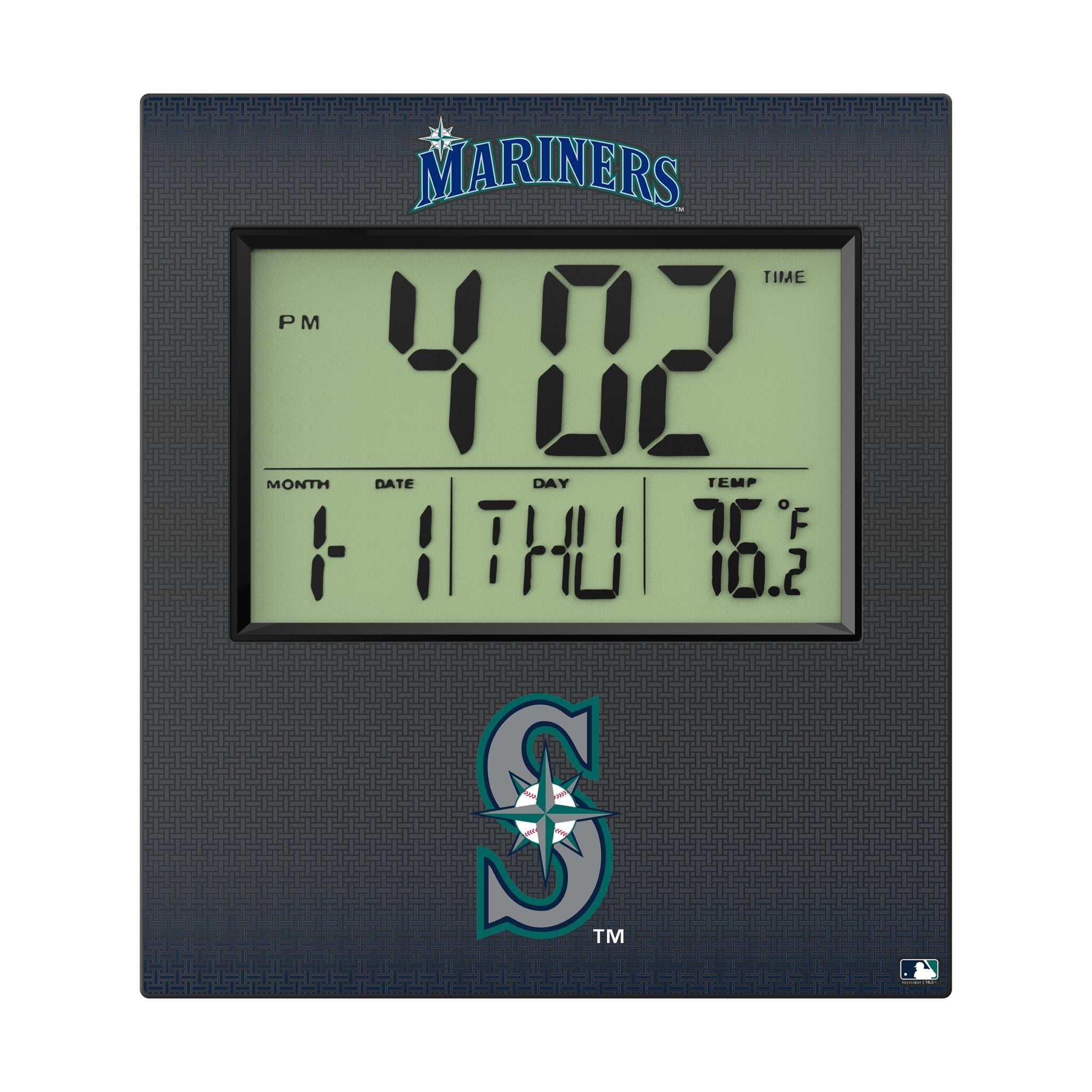 Seattle Mariners Linen Wall Clock Flat.Jpg