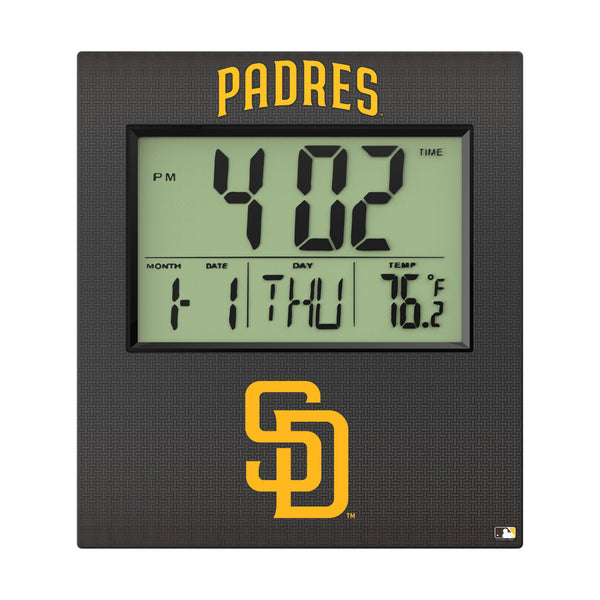 San Diego Padres Linen Wall Clock Flat.Jpg