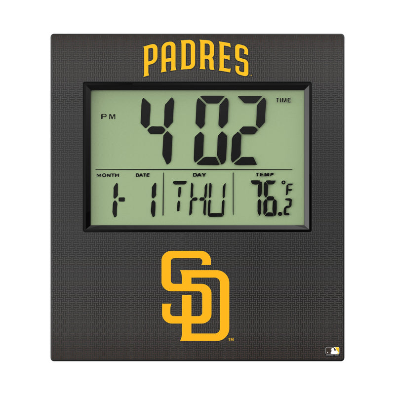 San Diego Padres Linen Wall Clock Flat.Jpg