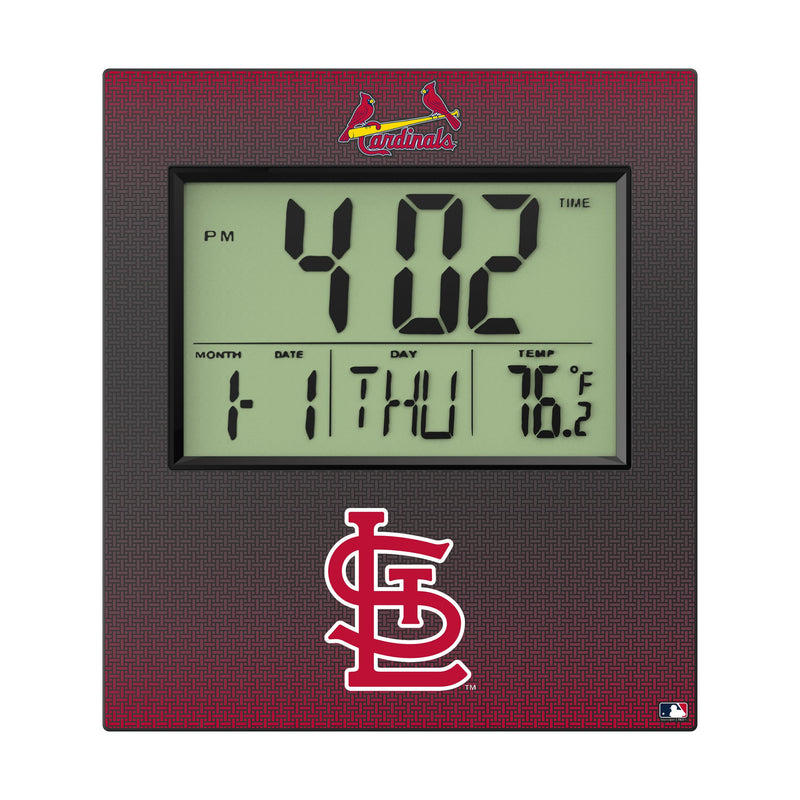 St Louis Cardinals Linen Wall Clock Flat.Jpg