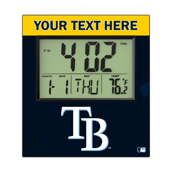 Tampa Bay Rays Personalized Color Block Wall Clock Flat.Jpg