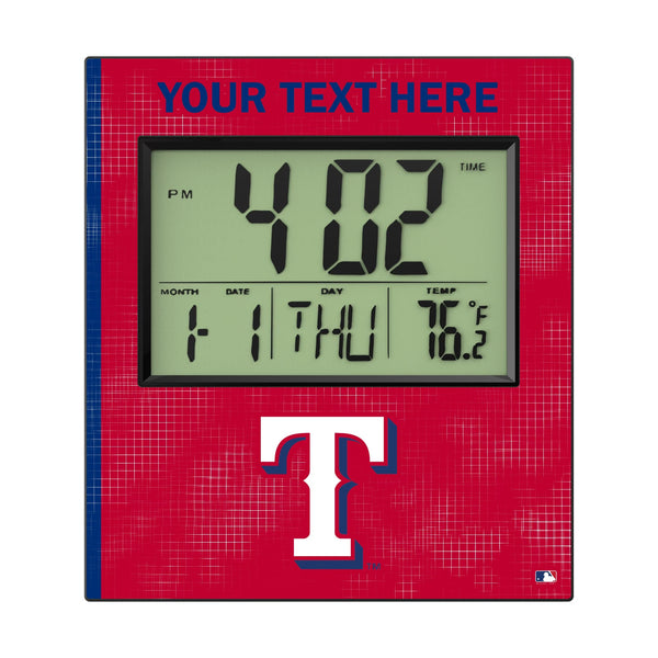 Texas Rangers Personalized Hatch Wall Clock Flat.Jpg