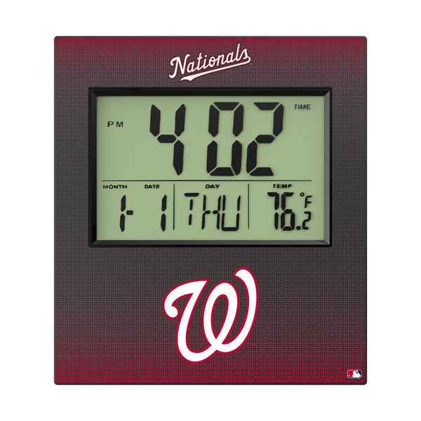 Washington Nationals Linen Wall Clock Flat.Jpg