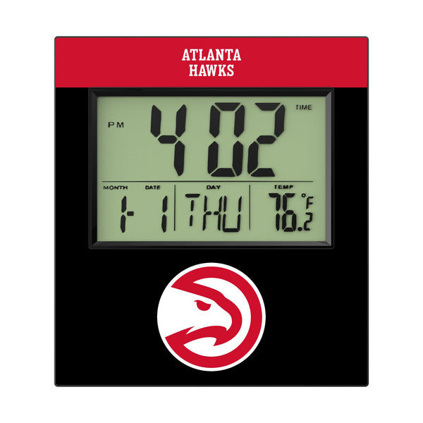 Atlanta Hawks Color Block Wall Clock Flat.Jpg