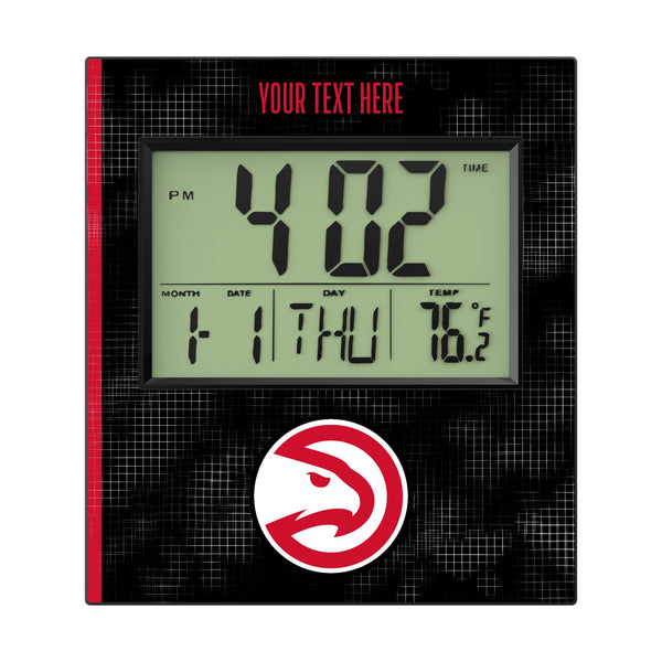 Atlanta Hawks Personalized Hatch Wall Clock Flat.Jpg