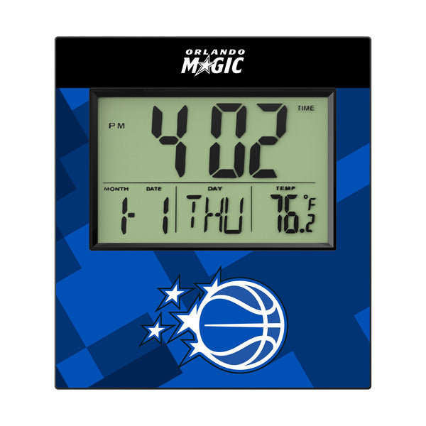 Orlando Magic Color Block Wall Clock Flat.Jpg