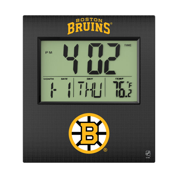 Boston Bruins Linen Wall Clock Flat.Jpg