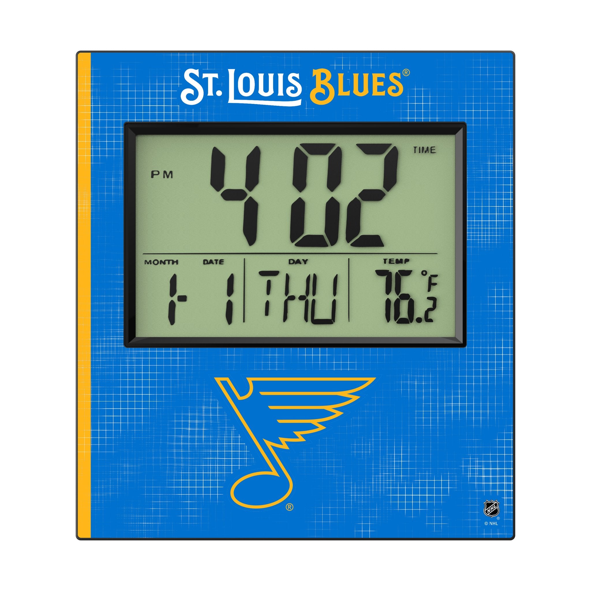 St. Louis Blues Hatch Wall Clock Flat.Jpg