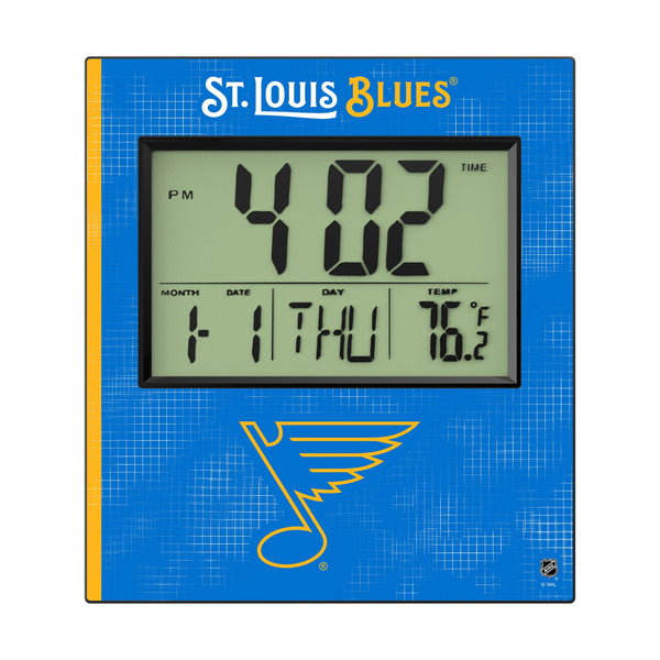 St. Louis Blues Hatch Wall Clock Flat.Jpg