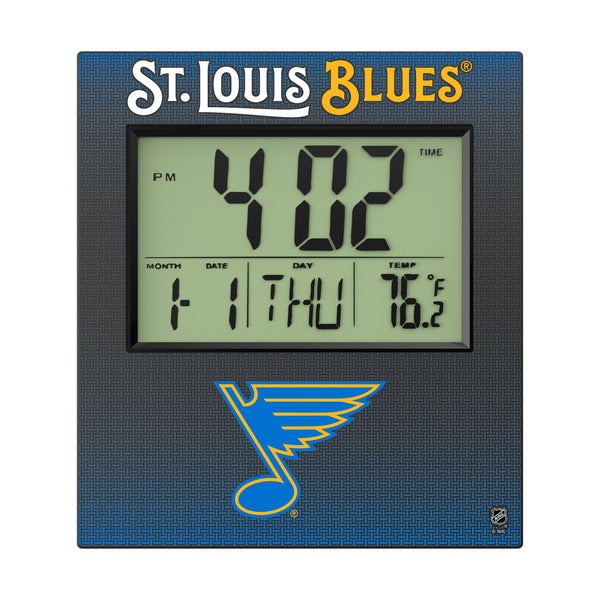 St. Louis Blues Linen Wall Clock Flat.Jpg