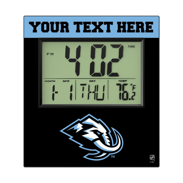 Utah Mammoth Personalized Color Block Wall Clock Flat.Jpg