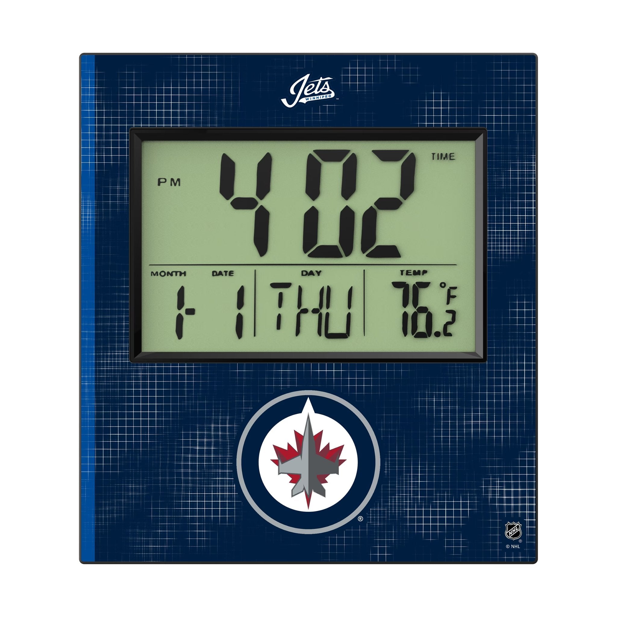 Winnipeg Jets Hatch Wall Clock Flat.Jpg