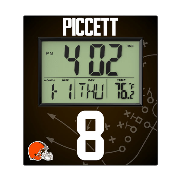 Kenny Pickett Cleveland Browns 8 Game Tactic Wall Clock Flat.Jpg