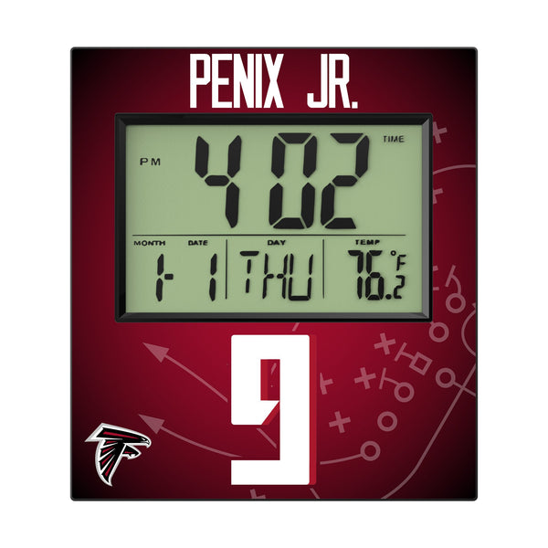 Michael Penix Jr. Atlanta Falcons 9 Game Tactic Wall Clock Flat.Jpg