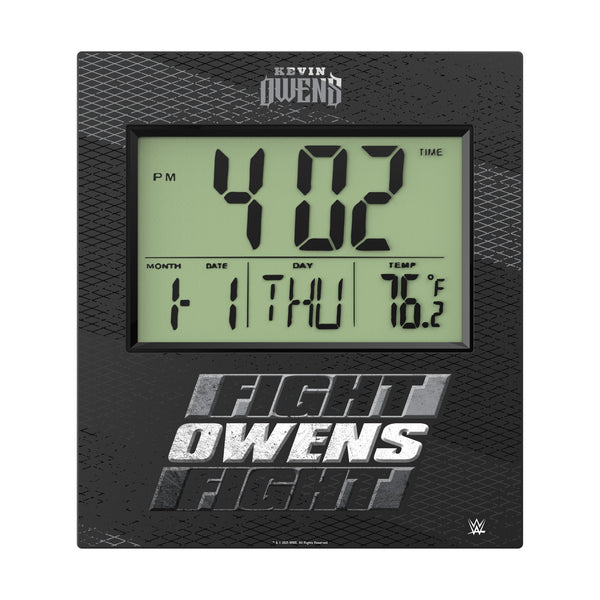 Kevin Owens Steel Wall Clock Flat.Jpg