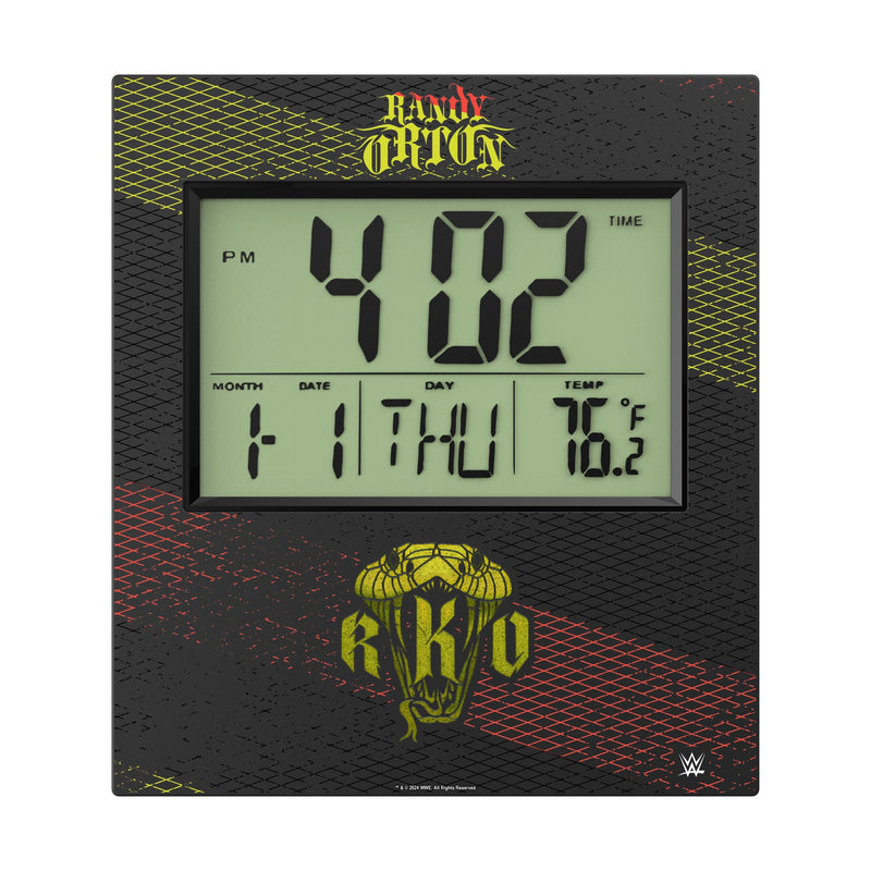 Randy Orton Steel Wall Clock Flat.Jpg