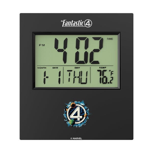 Marvel Fantastic Four Badge Wall Clock Flat.Jpg