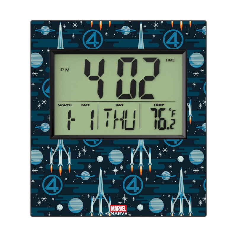 Marvel Fantastic Four Pattern Wall Clock Flat.Jpg