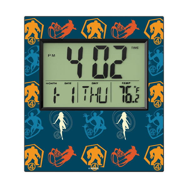 Marvel Fantastic Four Pattern 2 Wall Clock Flat.Jpg