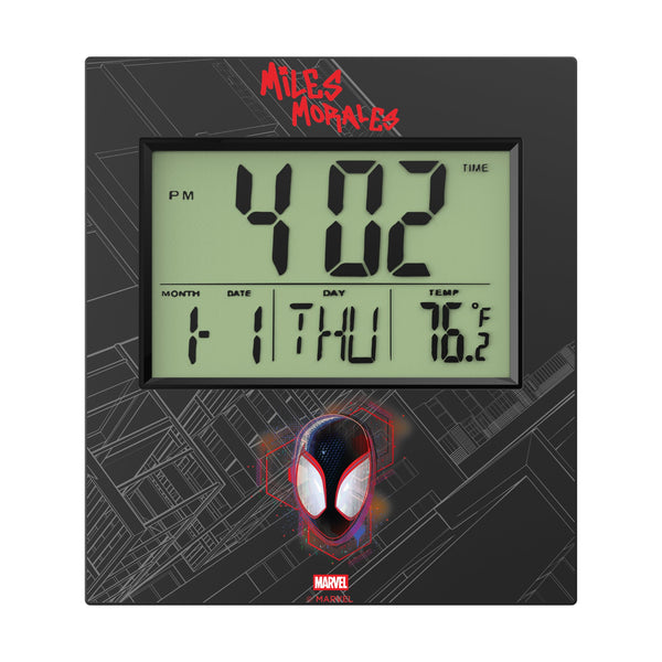 Marvel Miles Morales Badge Wall Clock Flat.Jpg