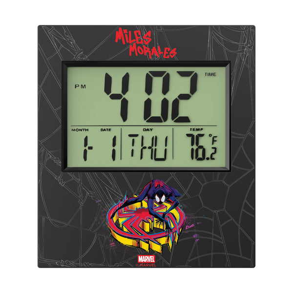 Marvel Miles Morales Badge Wall Clock Flat.Jpg