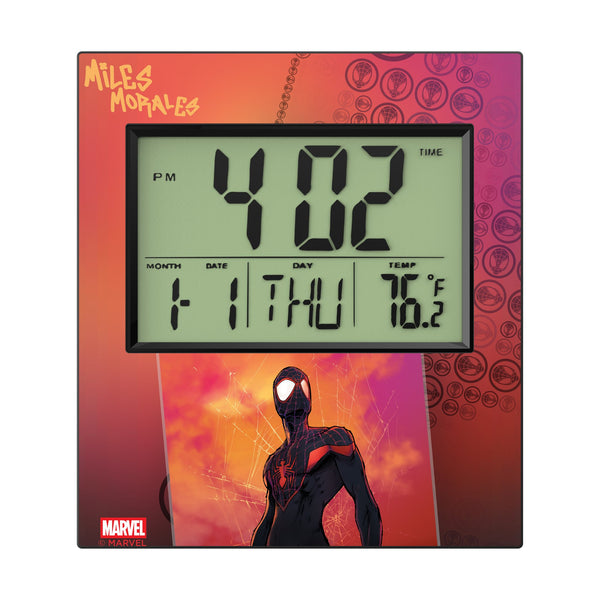 Marvel Miles Morales Cover Art Wall Clock Flat.Jpg