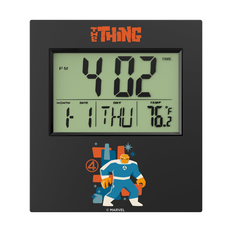 Marvel The Thing Badge Wall Clock Flat.Jpg