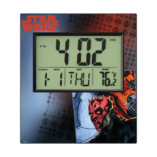 Star Wars Darth Maul Portrait Wall Clock Flat.Jpg