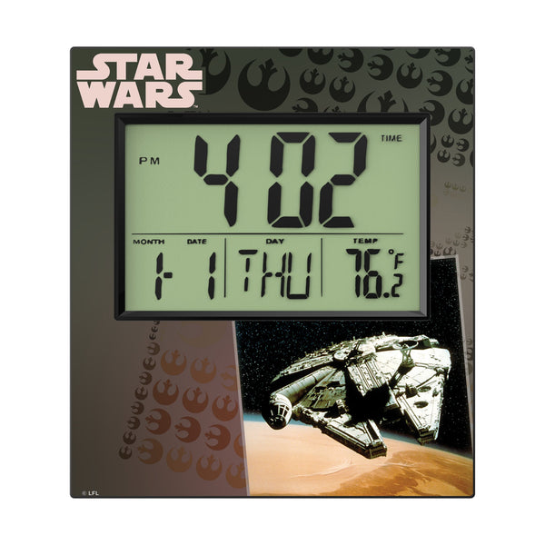 Star Wars Millennium Falcon Portrait Wall Clock Flat.Jpg