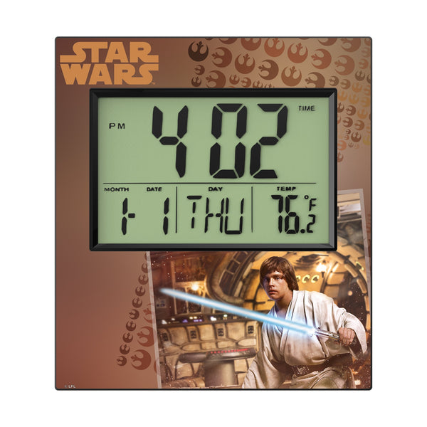 Star Wars Luke Skywalker Portrait Wall Clock Flat.Jpg