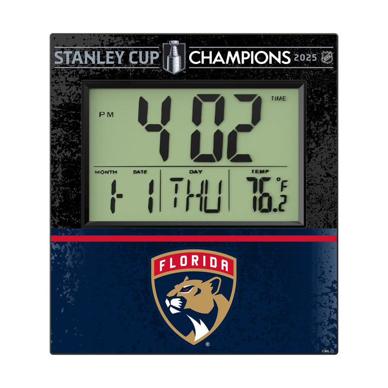 Florida Panthers 2025 Stanley Cup Wall Clock Flat.Jpg