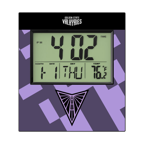 Golden State Valkyries Color Block Wall Clock Flat.Jpg
