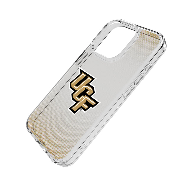 University of Central Florida Golden Knights Linen iPhone Clear Phone Case for Apple iPhone Iso.Jpg
