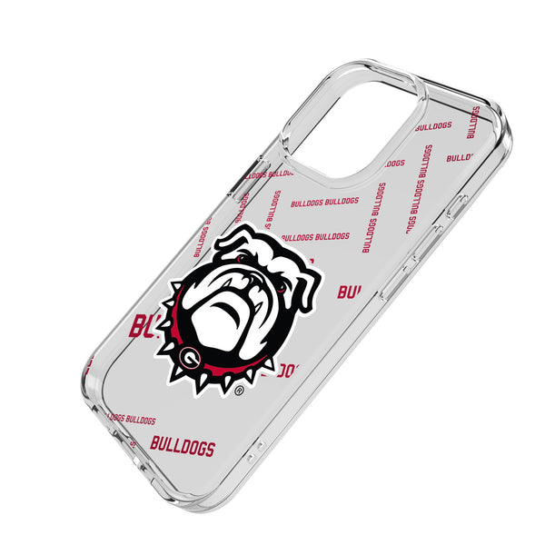University of Georgia Bulldogs Uga Quadtile iPhone Clear Phone Case for Apple iPhone Iso.Jpg
