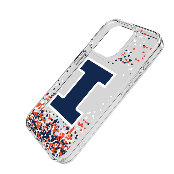 University of Illinois Fighting Illini Confetti iPhone Clear Phone Case for Apple iPhone Iso.Jpg
