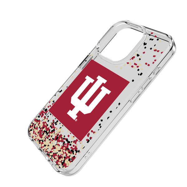 Indiana University Hoosiers Confetti iPhone Clear Phone Case for Apple iPhone Iso.Jpg