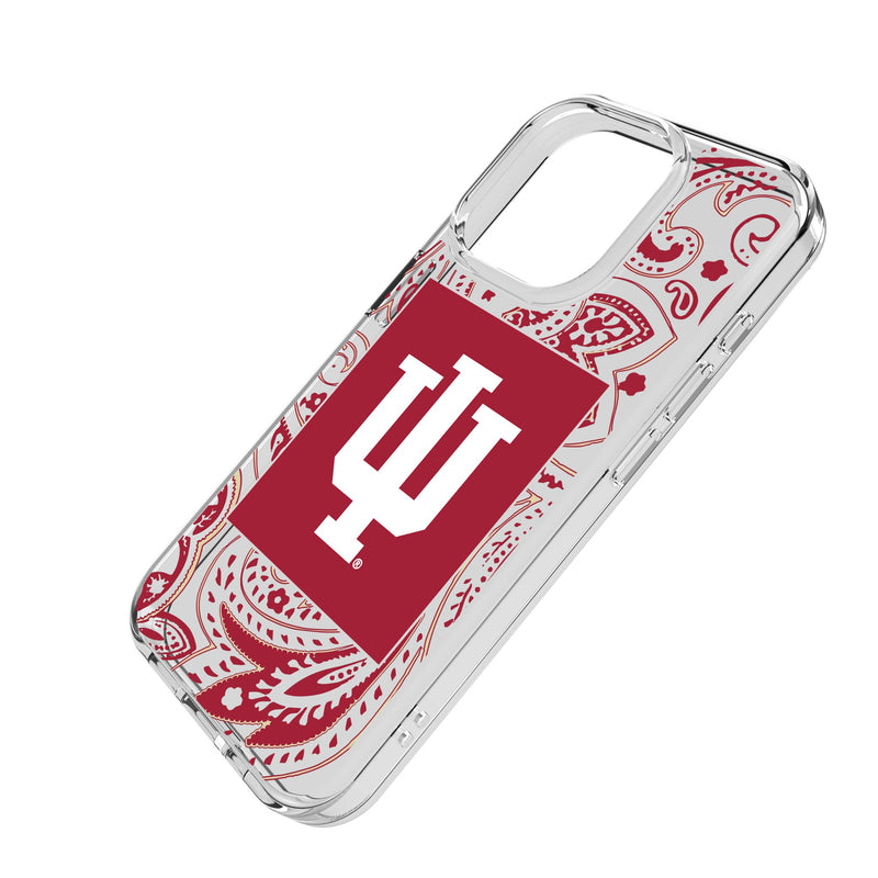 Indiana University Hoosiers Paisley iPhone Clear Phone Case for Apple iPhone Iso.Jpg