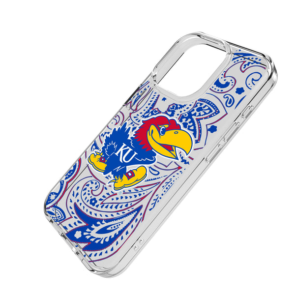 University of Kansas Jayhawks Paisley iPhone Clear Phone Case for Apple iPhone Iso.Jpg