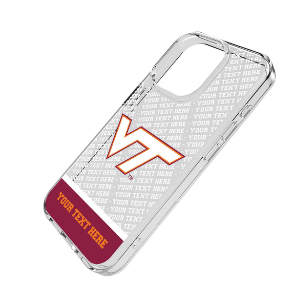 Virginia Tech Hokies Personalized EndZone Plus iPhone Clear Phone Case for Apple iPhone Iso.Jpg