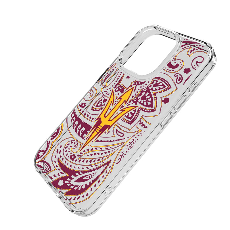 Arizona State University Sun Devils Paisley iPhone Clear Phone Case for Apple iPhone Iso.Jpg