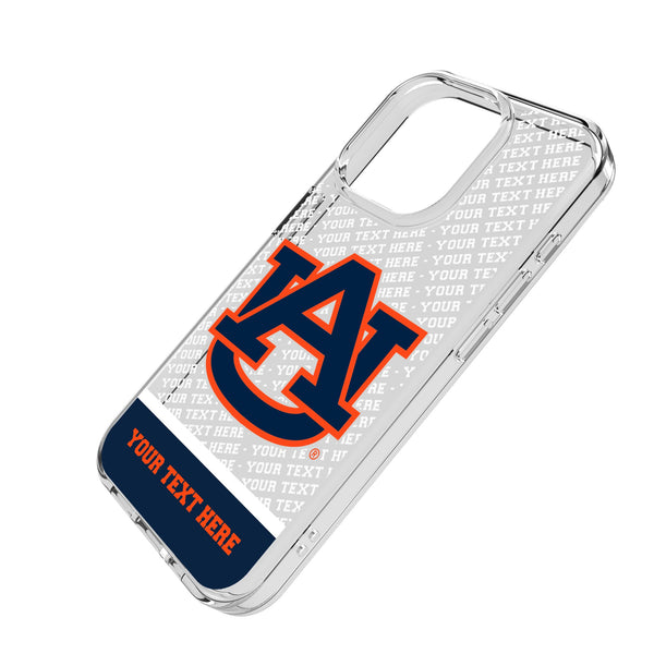 University of Auburn Tigers Personalized EndZone Plus iPhone Clear Phone Case for Apple iPhone Iso.Jpg