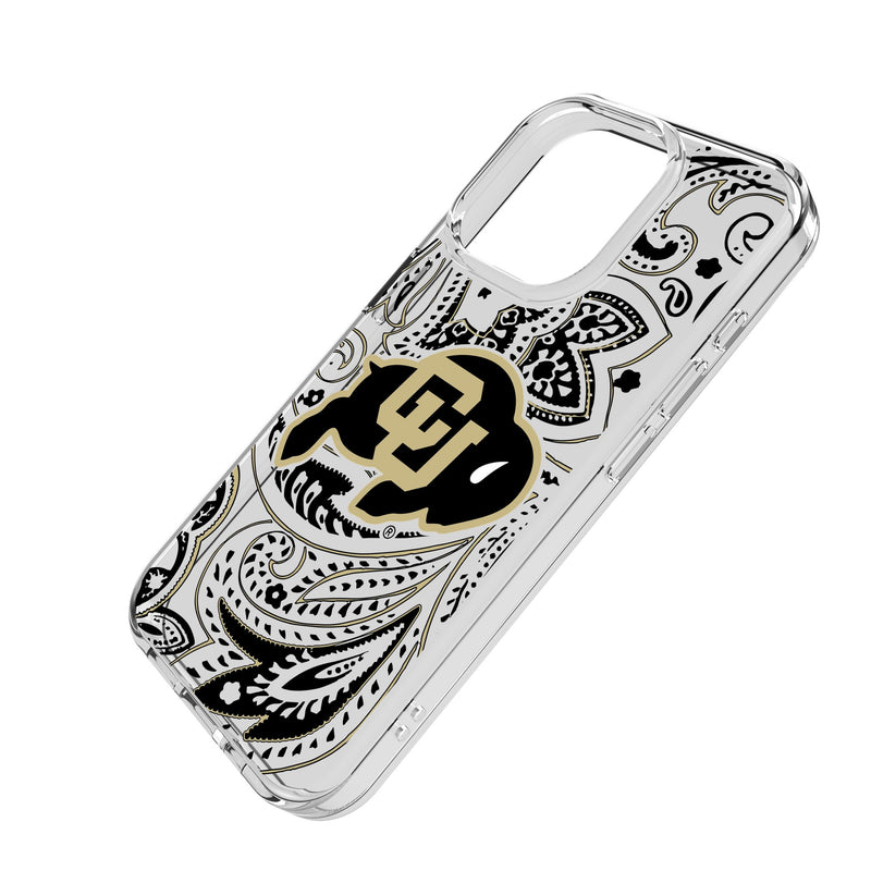 University of Colorado Buffaloes Paisley iPhone Clear Phone Case for Apple iPhone Iso.Jpg