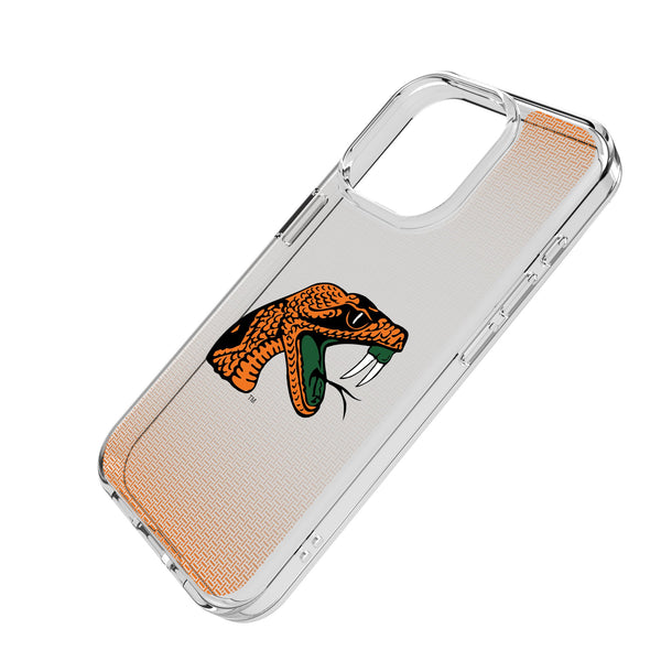 Florida A&M University Rattlers Linen iPhone Clear Phone Case for Apple iPhone Iso.Jpg