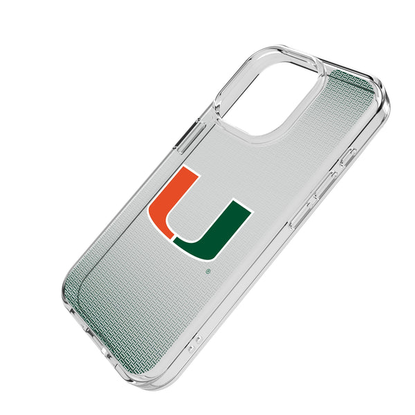University of Miami Hurricanes Linen iPhone Clear Phone Case for Apple iPhone Iso.Jpg
