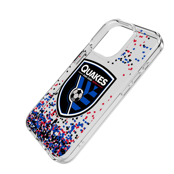 San Jose Earthquakes Confetti iPhone Clear Phone Case for Apple iPhone Iso.Jpg