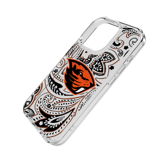 Oregon State University Beavers Paisley iPhone Clear Phone Case for Apple iPhone Iso.Jpg
