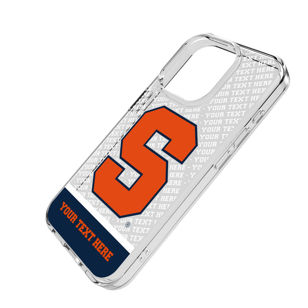 Syracuse University Orange Personalized EndZone Plus iPhone Clear Phone Case for Apple iPhone Iso.Jpg