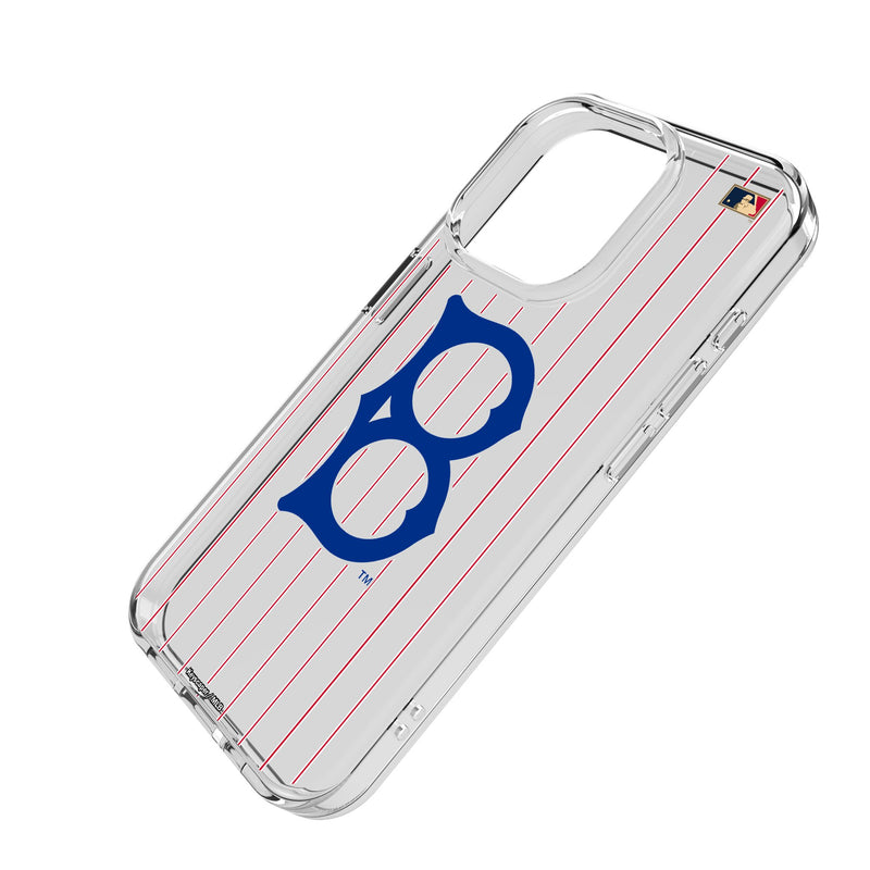 Brooklyn Dodgers 1949-1957 - Cooperstown Collection Pinstripe iPhone Clear Phone Case for Apple iPhone Iso.Jpg