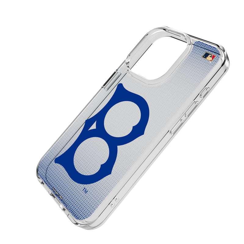 Brooklyn Dodgers 1949-1957 - Cooperstown Collection Linen iPhone Clear Phone Case for Apple iPhone Iso.Jpg