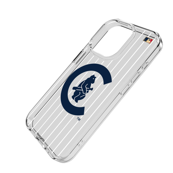 Chicago Cubs 1911-1912 - Cooperstown Collection Pinstripe iPhone Clear Phone Case for Apple iPhone Iso.Jpg